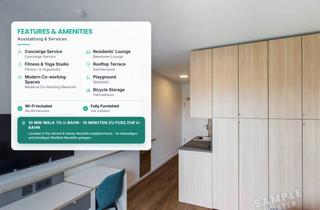 Wohnung mieten in 12347 Britz, Helles & modernes möbliertes Studio mit eigener Terrasse
