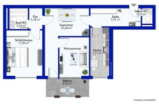 Wohnung mieten in 63454 Hanau, 2,5-Zimmer-Wohnung mit Balkon