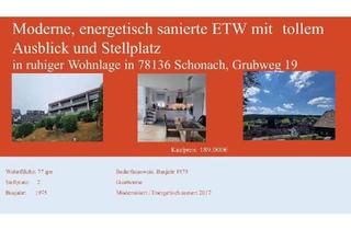 Wohnung kaufen in 78136 Schonach, Schonach Im Schwarzwald - Moderne sanierte Etagenwohnung 77 qm 2 Zimmer