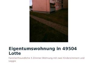 Wohnung kaufen in 49504 Lotte, Lotte - Eigentums Wohnung 4 Zimmer 82,5 qm²