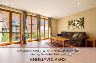 Wohnung kaufen in 76887 Bad Bergzabern, Kernsanierte 2 ZKB-ETW (2013) mit historischem Flair, Aufzug, Ost-Balkon & Garage!