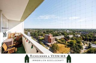 Wohnung kaufen in 22850 Norderstedt, Ein Ausblick, der bleibt – Hoch hinaus mit vermieteter Kapitalanlage im 17. Obergeschoss
