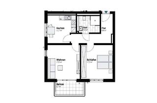 Wohnung mieten in Dürerstr., 47259 Hüttenheim, bezugsfertiger Neubau - 2-Zimmer-Whg. mit Balkon oder Terrasse - separate Küche