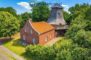 Haus kaufen in 26409 Wittmund, Nordseeküste: Idyllisches und extravagantes Wohnerlebnis in einer sanierten Holländer-Mühle!