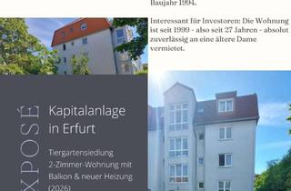 Wohnung kaufen in 99089 Ilversgehofen, 2-Zimmer-Wohnung mit Balkon,Gäste-WC und TG-Stellplatz in Erfurt