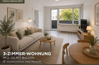 Wohnung mieten in Beisingstraße, 44807 Riemke, Frisch renovierte 3-Zimmer-Wohnung im 2. OG mit gr. Balkon in ruhiger Lage