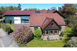 Gewerbeimmobilie kaufen in 24787 Fockbek, Ideal für Handwerk und Gewerbe: Einfamilienhaus mit Halle zentral in Fockbek