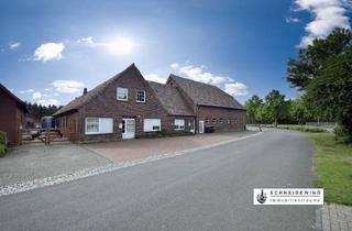 Bauernhaus kaufen in 27245 Barenburg, 3 Wohnungen je 60 m² + mehrere Hallen/ Carport + Freifläche 1000m² + Parkflächen/ Garagen/ Carports