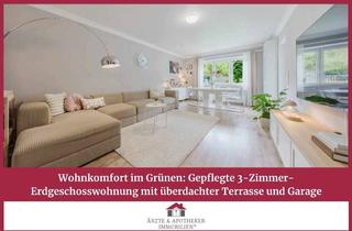 Wohnung kaufen in 34134 Oberzwehren, Wohnkomfort im Grünen: Gepflegte 3-Zimmer-Erdgeschosswohnung mit überdachter Terrasse und Garage