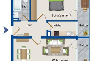 Wohnung mieten in Nahestraße, 65479 Raunheim, Möblierte 2-Zimmer-Wohneinheit für bis zu 4-5 Personen in Raunheim mit 2 Balkone