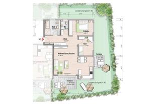Wohnung mieten in Lilienthalstraße, 46236 Bottrop, Erdgeschosswohnung mit 2 Terrassen (W2)