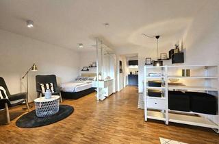 Immobilie mieten in Rottendorfer Str. 91, 97074 Würzburg, Moderne möblierte 1,5-Zimmer-Wohnung am Hubland, Terrasse mit kleiner Grünfläche