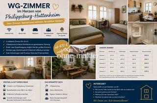 WG-Zimmer mieten in Rheinstrasse 42, 76661 Philippsburg, Möbliertes WG-Zimmer in Philippsburg-Huttenheim – 16 bis 25 m²