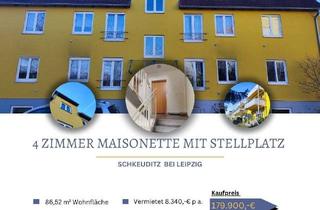 Wohnung kaufen in 04435 Schkeuditz, 4 Zimmer Maisonettewohnung mit Balkon und TG Stellplatz