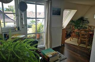 Wohnung mieten in 70736 Fellbach, Gepflegte 2-Zimmer-Dachgeschosswohnung mit Süd-Loggia und EBK | 5 Min. zum Bahnhof Fellbach