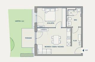 Wohnung mieten in Berlinerstr. 37, 79211 Denzlingen, Zuhause mit 48 Quadratmetern und Terasse in Denzlingen
