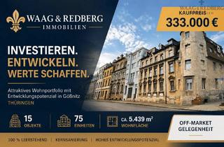 Anlageobjekt in 04639 Gößnitz, 90 Wohnungen - 15 Häuser - Sanierungspaket im Zentrum