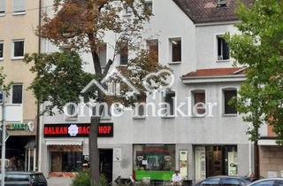Anlageobjekt in Nürnberger Str. 57, 91052 Erlangen, 5,1%, saniertes WohnGeschäftsh. ER-Zentrum 800 m² mit 315 m² Neubau zwei Gewerbe & HinterH