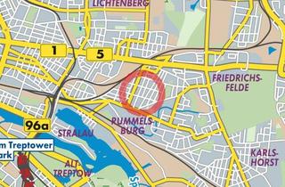 Grundstück zu kaufen in 10317 Berlin, IMMOBERLIN.DE - Optimales Grundstück mit vermieteten Garagen in gefragter Lage von Lichtenberg