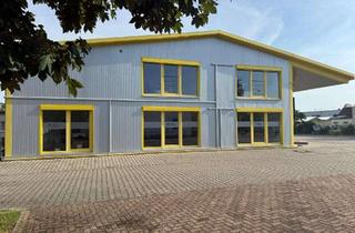 Büro zu mieten in Fraunhoferstraße 10-12, 04178 Böhlitz-Ehrenberg, Beheizte Gewerbehalle 869 m² + 269 m² Büro I Klima| Produktion/Lager | 3.000 m² Freifläche I Leipzig