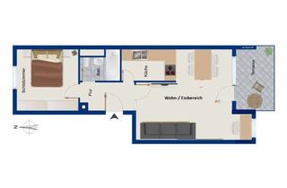 Wohnung mieten in 85055 Ingolstadt, Möblierte 2-Zimmer-EG-Wohnung mit Garten und EBK in Zentrumslage