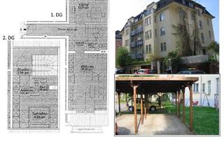 Wohnung mieten in 08056 Zwickau, DG-Maisonette, 69m², Carport, EBK u. Badmöbel, Gäste-WC, 2 Zimmer + Bereich f. Homeoffice