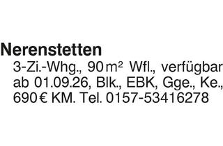 Wohnung mieten in 89129 Nerenstetten, Nerenstetten