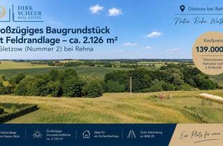 Grundstück zu kaufen in 19217 Rehna, Über 2.100 m² Freiraum – großzügiges Baugrundstück in Feldrandlage bei Rehna