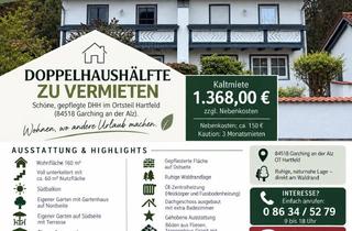 Haus mieten in Hedwigstrasse 9a, 84518 Garching, Zuhause mit viel Platz in Hartfeld / Garching an der Alz
