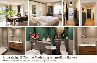 Wohnung kaufen in Iddelsfeld, 51427 Bergisch Gladbach, Großzügige 2-Zimmer-Wohnung mit großem Balkon in Refrath – gepflegte Wohnanlage & Schwimmbad