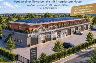 Lager kaufen in Am Sportzentrum, 21522 Hohnstorf, Baugrundstück mit erteilter Baugenehmigung - Gewerbehalle mit integriertem Hostel ( Privatverkauf )