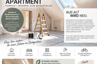 Wohnung mieten in 31157 Sarstedt, Modernisiertes 1-Zimmer-Apartment im Dachgeschoss – kompakt, modern und zum Wohlfühlen