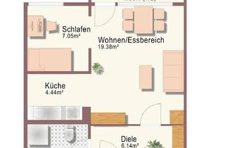 Wohnung mieten in 85521 Ottobrunn, Helle 1,5-Zi.-Wohnung mit Südbalkon, für eine berufstätige Person, in 85521 Ottobrunn (Mchn. S 7)