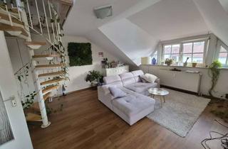 Immobilie mieten in 85049 Ingolstadt, Moderne, voll möblierte Dachgeschosswohnung mit Galerie & Balkon – Befristet für 1 Jahr