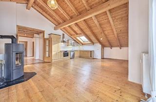 Wohnung kaufen in 83209 Prien, Wohnkomfort im Dachgeschoss: 2 Balkone, Bergblick, Kaminofen, inkl. TG-Stellpl - auf Erbpacht-Grdst