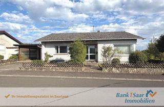 Haus kaufen in 66625 Nohfelden, Wohnen auf einer Ebene - Freistehender gepflegter Bungalow mit Garage in ruhiger Wohnlage von Eisen!