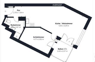 Wohnung mieten in Hundtstraße 1a, 22047 Hamburg, Premium Wohnen in Wandsbek: Helle Neubauwohnung mit Loggia und Team 7 Massivholzküche und Tiefgarage