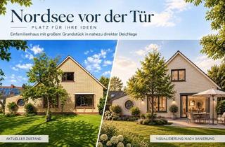 Haus kaufen in 26969 Butjadingen, Nur wenige Schritte zum Deich: Bereits entkerntes EFH auf 1.136 m² Grundstück