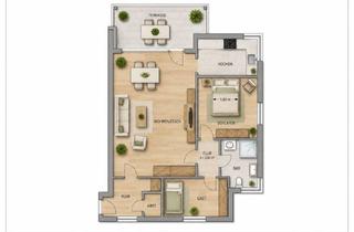 Wohnung mieten in 48163 Mecklenbeck, 3 ZKB barrierefrei mit Terasse u. TG Stellpl. in MS-Mecklenbeck