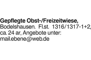 Grundstück zu kaufen in 72411 Bodelshausen, Grundstück in Bodelshausen (72411)