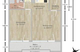 Wohnung kaufen in Magdeburger Str. 10, 78467 Konstanz, Freistehende Kapitalanlage: 2-Zimmer-Wohnung mit Balkon in Konstanz