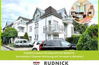 Wohnung kaufen in 31515 Wunstorf, RUDNICK bietet PFLEGELEICHTE RENDITE: Vermietete 2-Zimmer-Wohnung mit Terrasse in Wunstorf