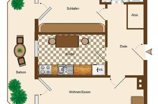 Wohnung mieten in Volksgutweg, 04769 Mügeln, 2-Raum mit großem Balkon