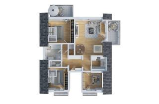 Wohnung mieten in Hügelstraße, 63110 Rodgau, Neubau 4-Zimmer Dachgeschosswohnung mit 2 Dachterrassen