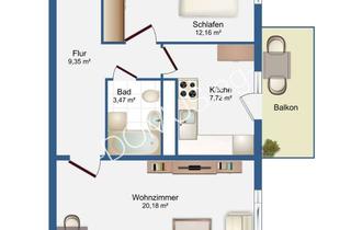Wohnung mieten in Sieben-Brüder-Str., 04626 Schmölln, 2-Zimmer-Wohnung mit Balkon, Dusche, Fernwärme und optionaler Einbauküche