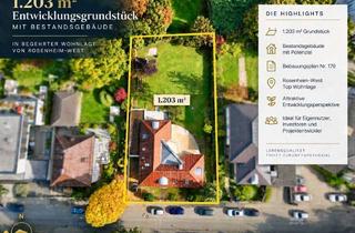 Grundstück zu kaufen in 83022 West, 1.203 m² Wohngrundstück mit Bestandsgebäude und Entwicklungsperspektive in Rosenheim-West