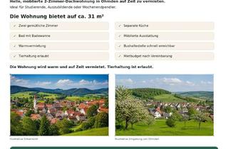 Immobilie mieten in 73275 Ohmden, Gemütliches Wohnen auf Zeit: Möblierte 2-Zimmer-Wohnung in Ohmden