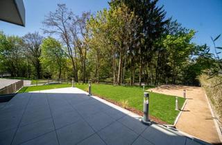 Wohnung kaufen in 56567 Neuwied, Großzügig wohnen, direkt an der Wied – 3 - Zimmer - Erdgeschosswohnung auf 111 m² mit 321 m² privatem Garten und großer Sonnenterrasse!