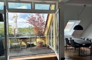 Wohnung mieten in Dunckerstraße 10, 10437 Prenzlauer Berg, Helle möblierte Dachgeschosswohnung am Helmholtzplatz – Terrasse & Balkon, 75 m², befristet auf 24 M