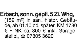 Wohnung mieten in 89155 Erbach, Erbach 5 Zi. Whg